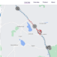 Map showing a road diversion near Creaton, with road closures and alternative routes marked.